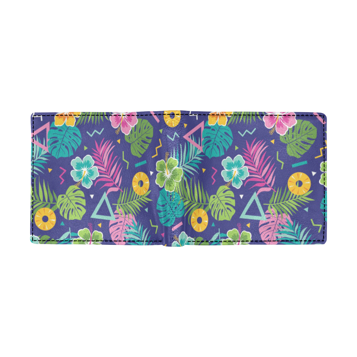 Hawaiian Themed Pattern Print Design H014 Men's ID Card Wallet