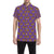 Monarch Butterfly Purple Print Pattern Men's Short Sleeve Button Up Shirt