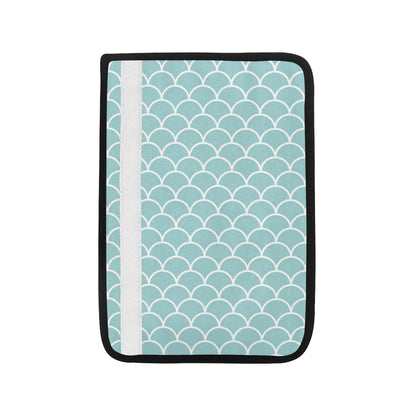 Scales Teal Pattern Print Design 02 Car Seat Belt Cover