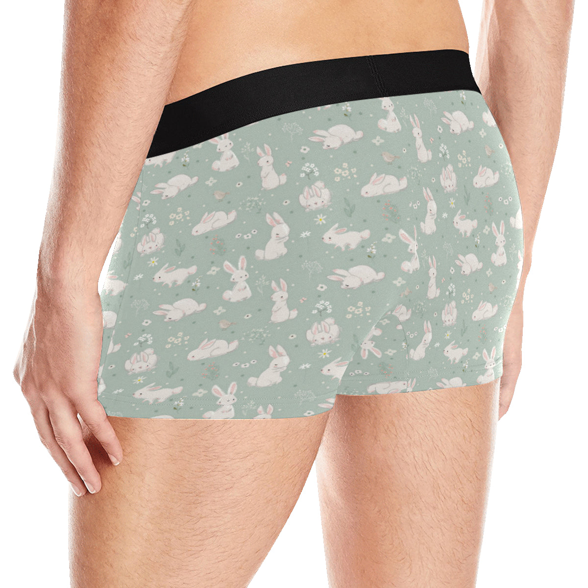 Bunny Pattern Print Design 03 Men's Boxer Briefs