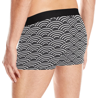Scales Black White Pattern Print Design 03 Men's Boxer Briefs