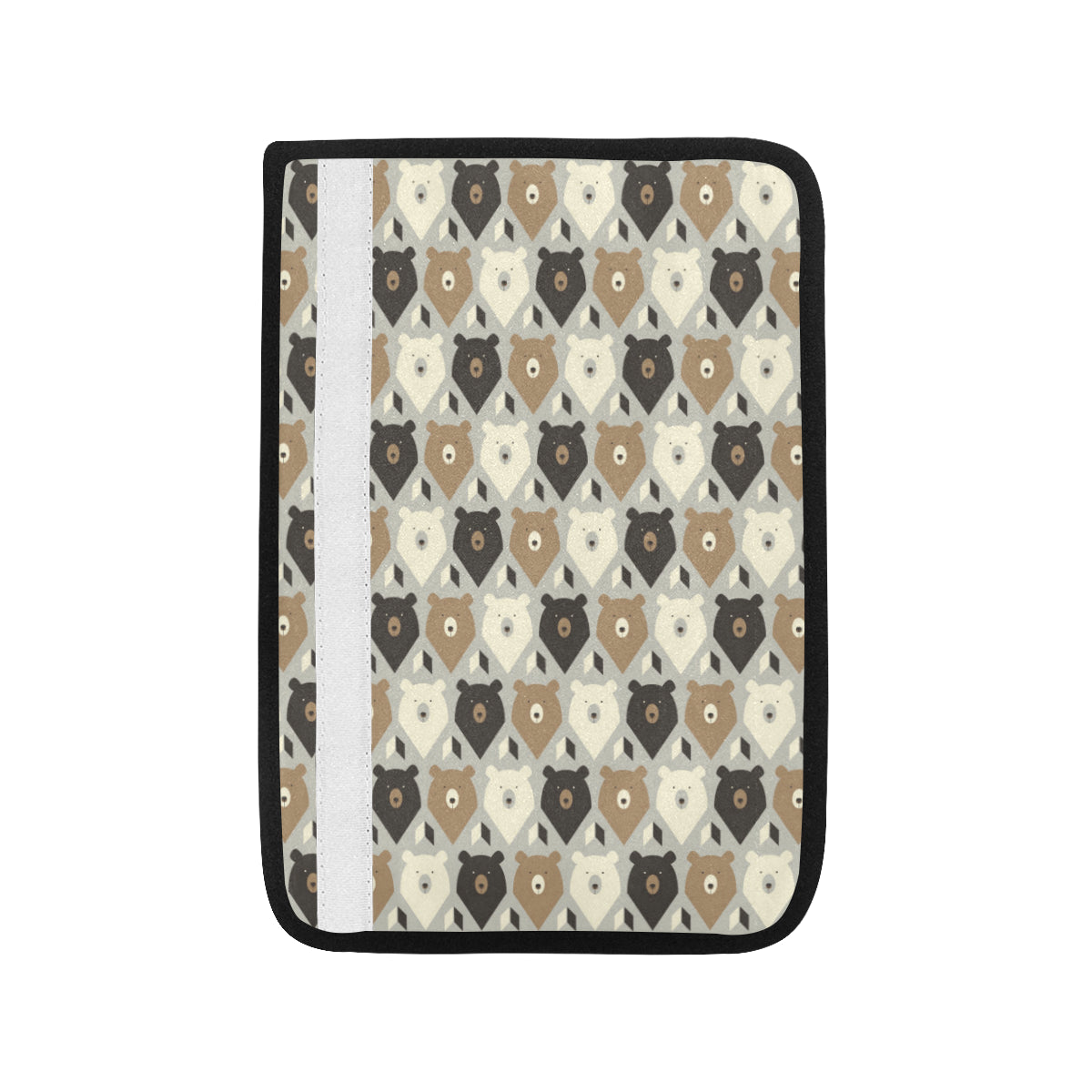 Bear Pattern Print Design 04 Car Seat Belt Cover