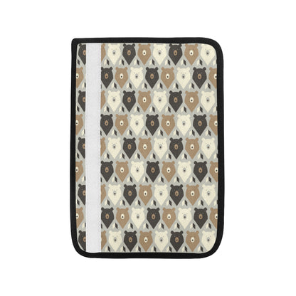 Bear Pattern Print Design 04 Car Seat Belt Cover