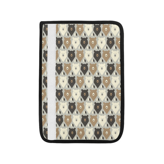 Bear Pattern Print Design 04 Car Seat Belt Cover