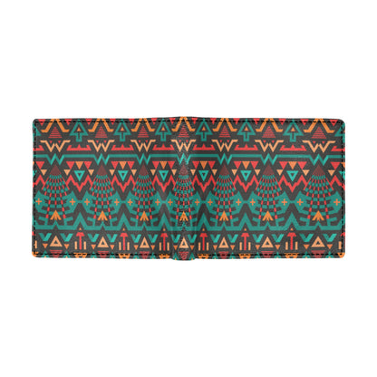 Aztec Pattern Print Design 04 Men's ID Card Wallet
