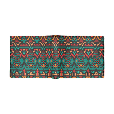 Aztec Pattern Print Design 04 Men's ID Card Wallet