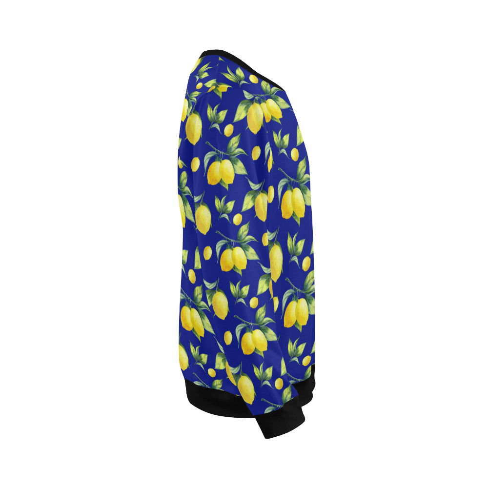 Lemon Pattern Print Design LM06 Men Long Sleeve Sweatshirt