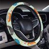 Chicken Pattern Print Design 07 Steering Wheel Cover with Elastic Edge