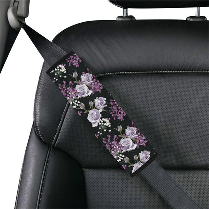 Lilac Pattern Print Design LI04 Car Seat Belt Cover
