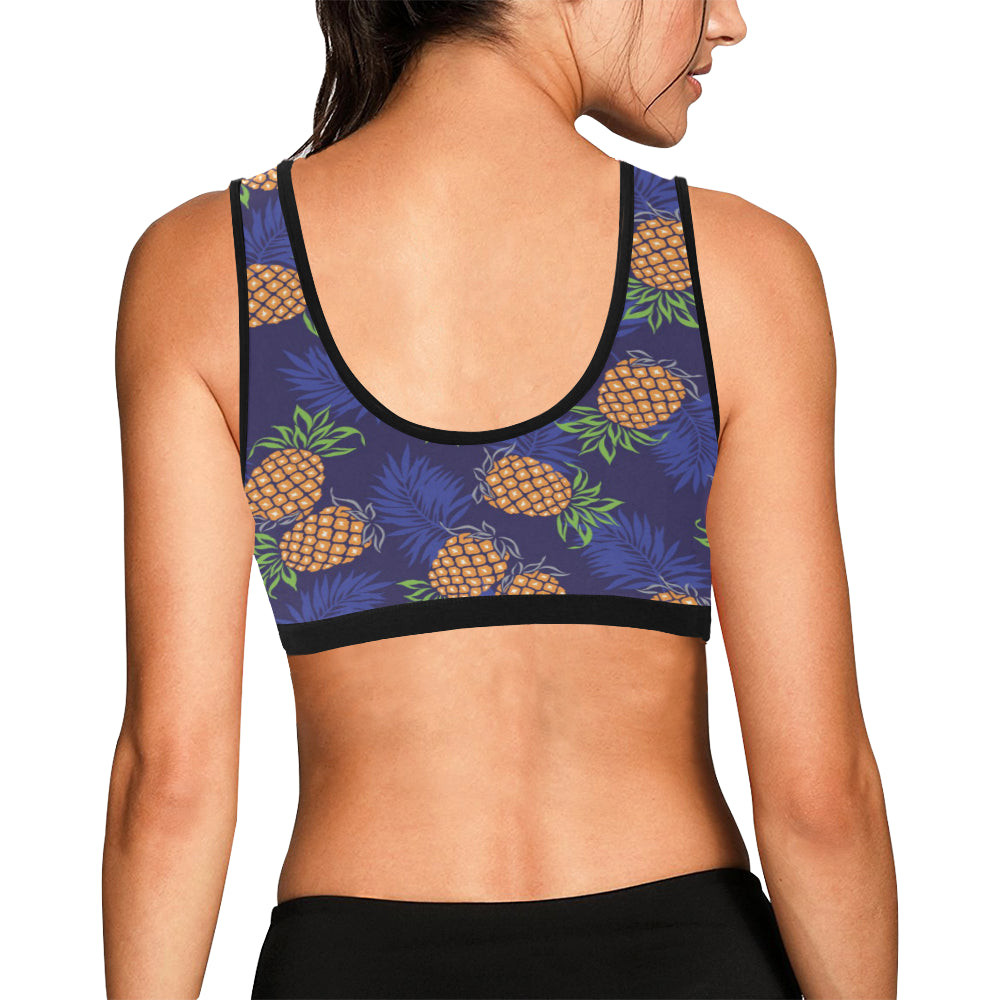 Pineapple Pattern Print Design PP02 Sports Bra