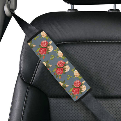 Rose Pattern Print Design RO017 Car Seat Belt Cover