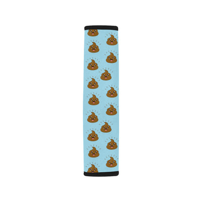 Poop Emoji Pattern Print Design A03 Car Seat Belt Cover