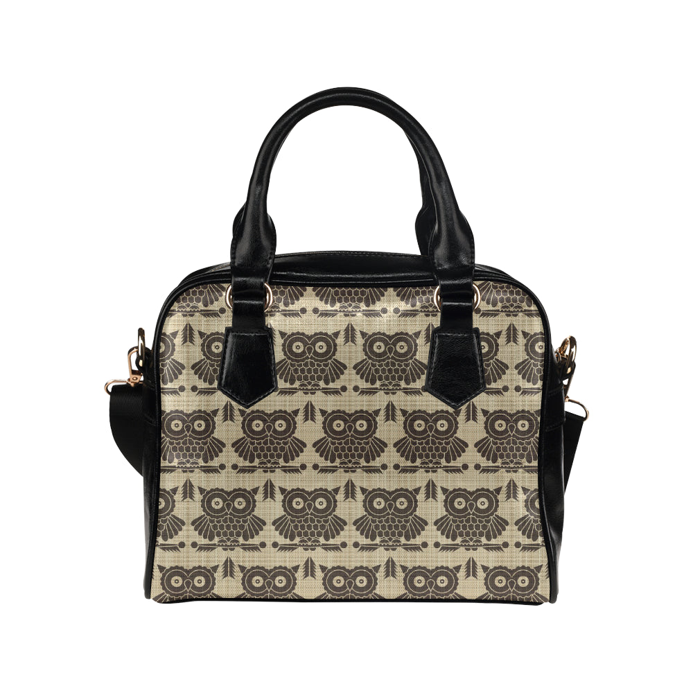 Owl Pattern Print Design A01 Shoulder Handbag