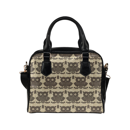 Owl Pattern Print Design A01 Shoulder Handbag