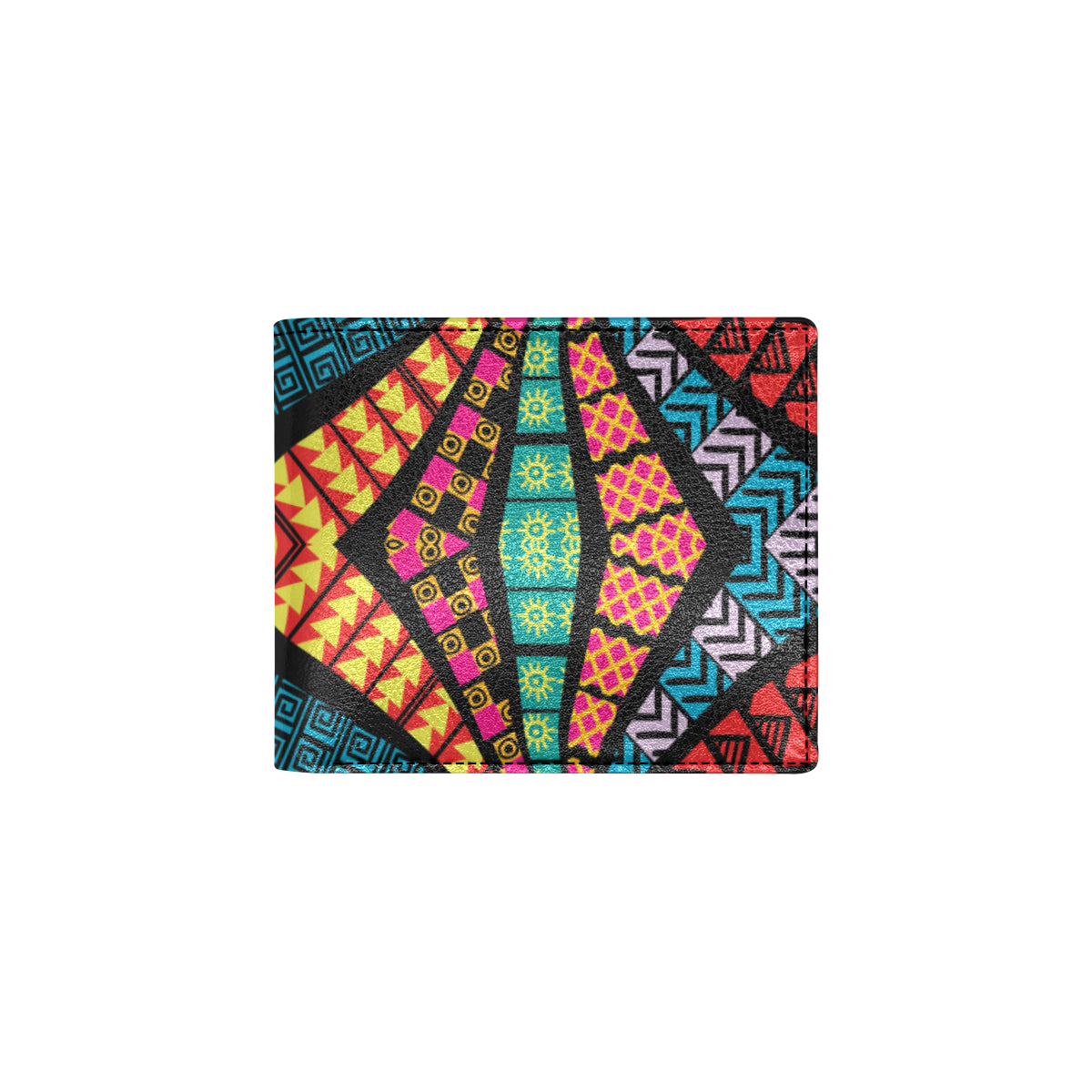 Kaleidoscope Pattern Print Design 05 Men's ID Card Wallet