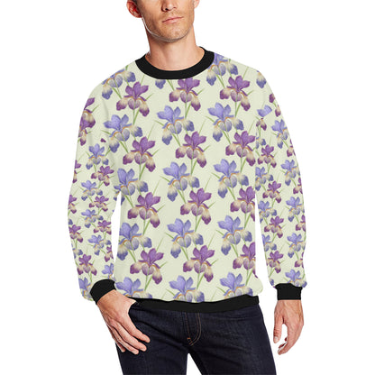 Iris Pattern Print Design IR08 Men Long Sleeve Sweatshirt