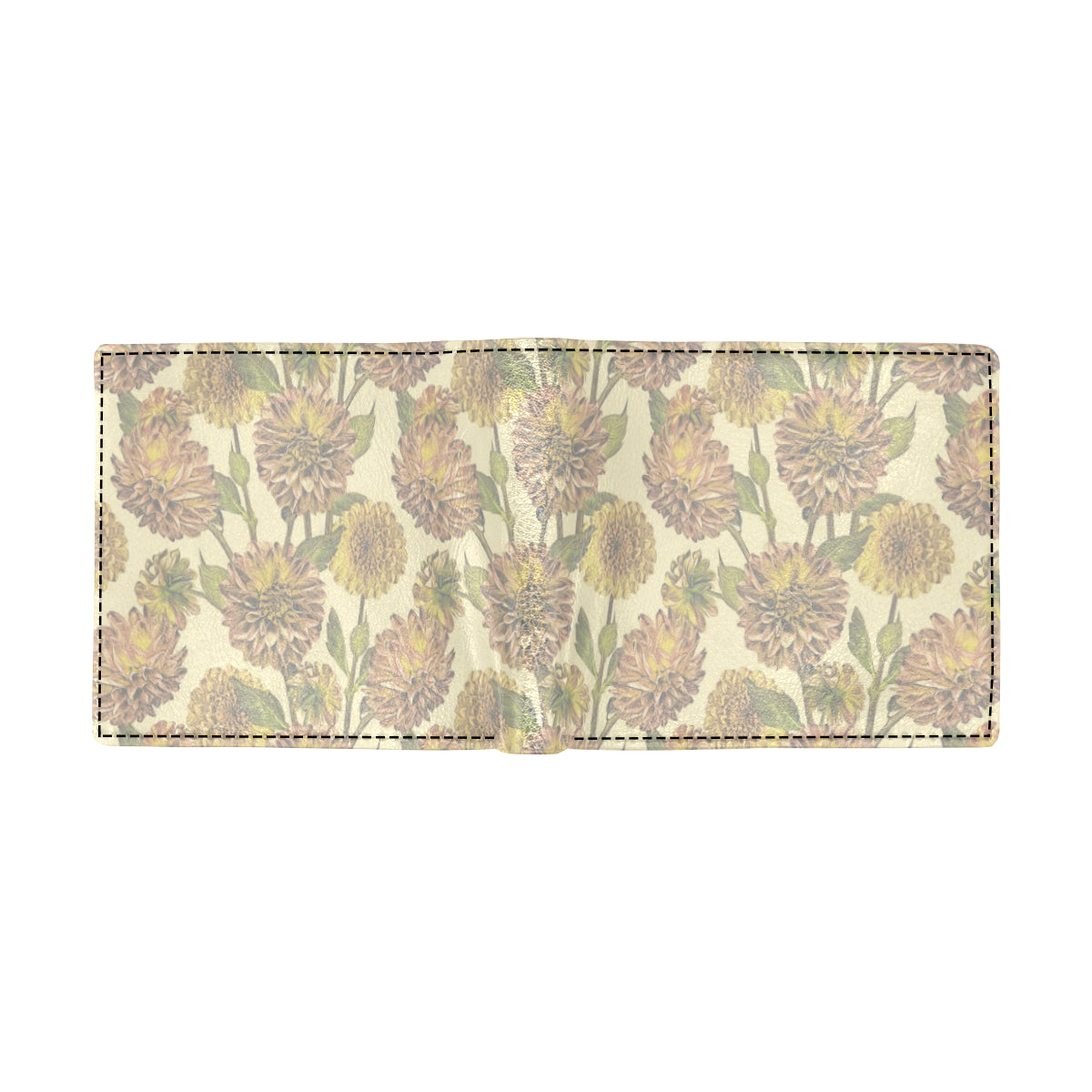 Dahlia Pattern Print Design DH09 Men's ID Card Wallet