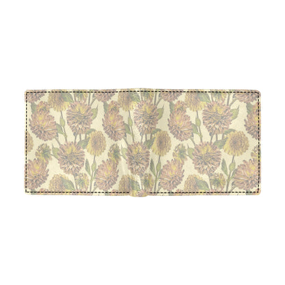 Dahlia Pattern Print Design DH09 Men's ID Card Wallet