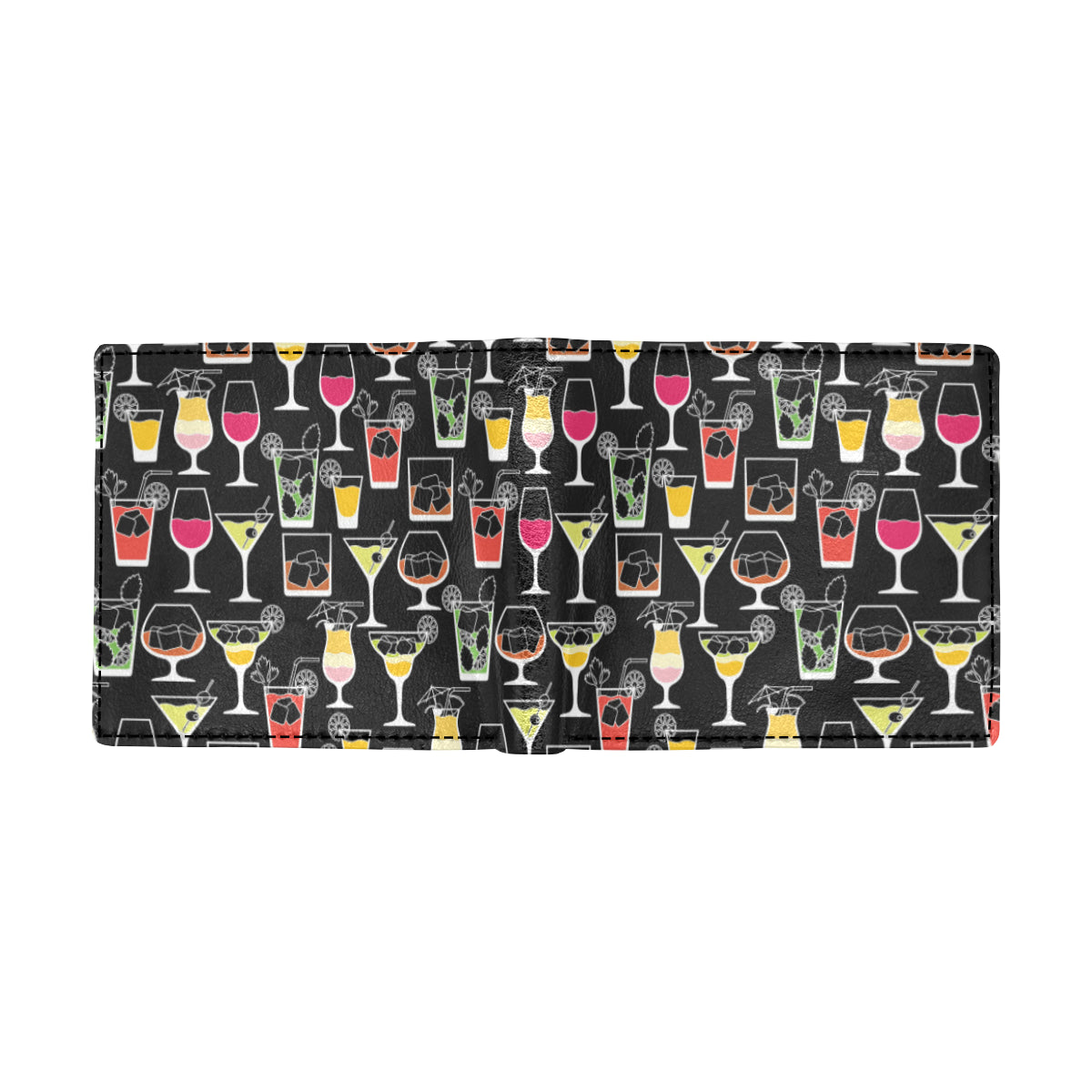 Cocktail Pattern Print Design 01 Men's ID Card Wallet