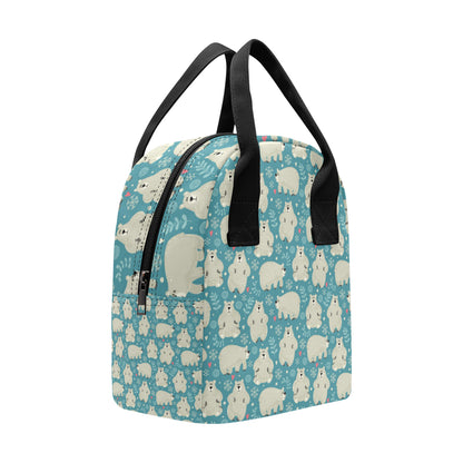 Bear Pattern Print Design BE04 Insulated Lunch Bag