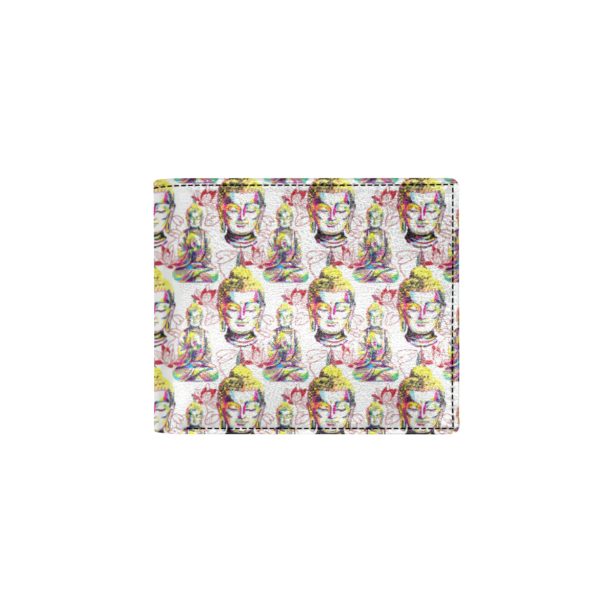 Buddha Pattern Print Design 06 Men's ID Card Wallet