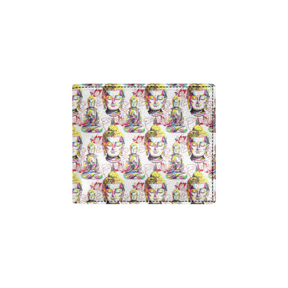 Buddha Pattern Print Design 06 Men's ID Card Wallet