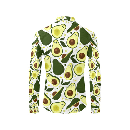 Avocado Pattern Print Design AC06 Men's Long Sleeve Shirt