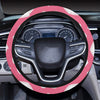 Heart Key Pattern Print Design HE09 Steering Wheel Cover with Elastic Edge