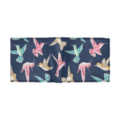 Hummingbird Cute Pattern Print Design 01 Men's ID Card Wallet