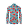 Donkey Red Elephant Pattern Print Design 03 Men's Long Sleeve Shirt