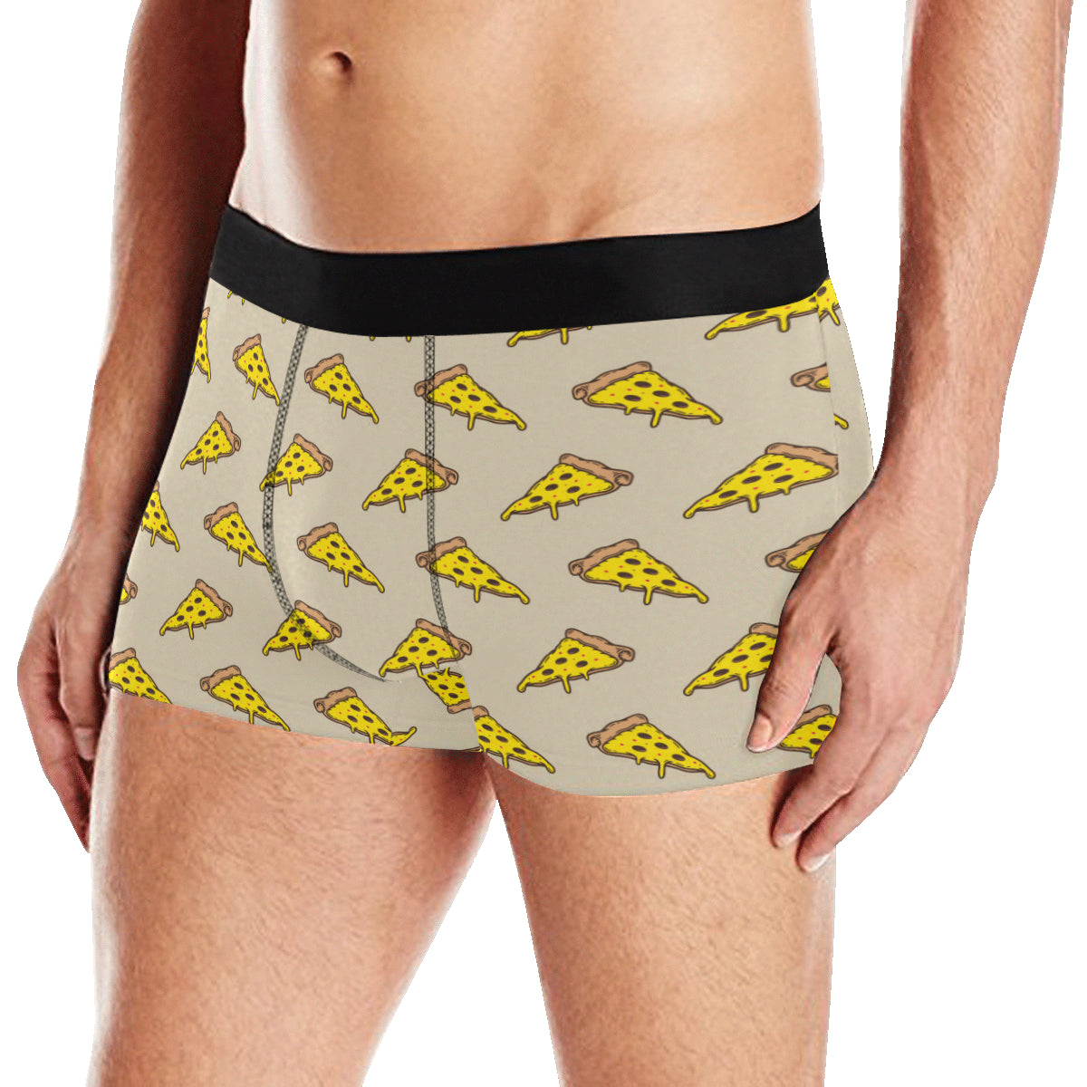 Pizza Pattern Print Design A04 Men's Boxer Briefs