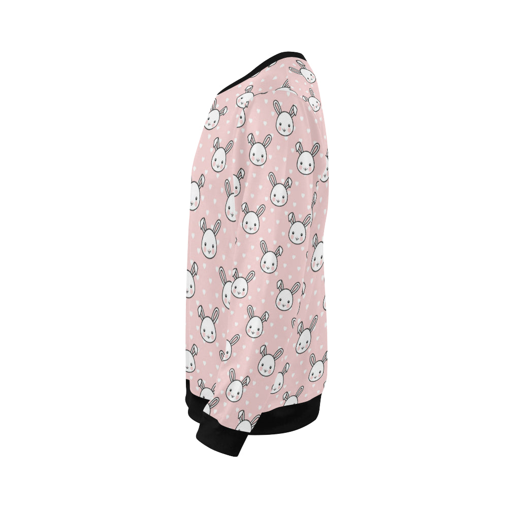 Rabbit Pattern Print Design RB02 Men Long Sleeve Sweatshirt