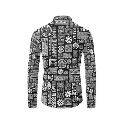 Polynesian Pattern Print Design A02 Men's Long Sleeve Shirt