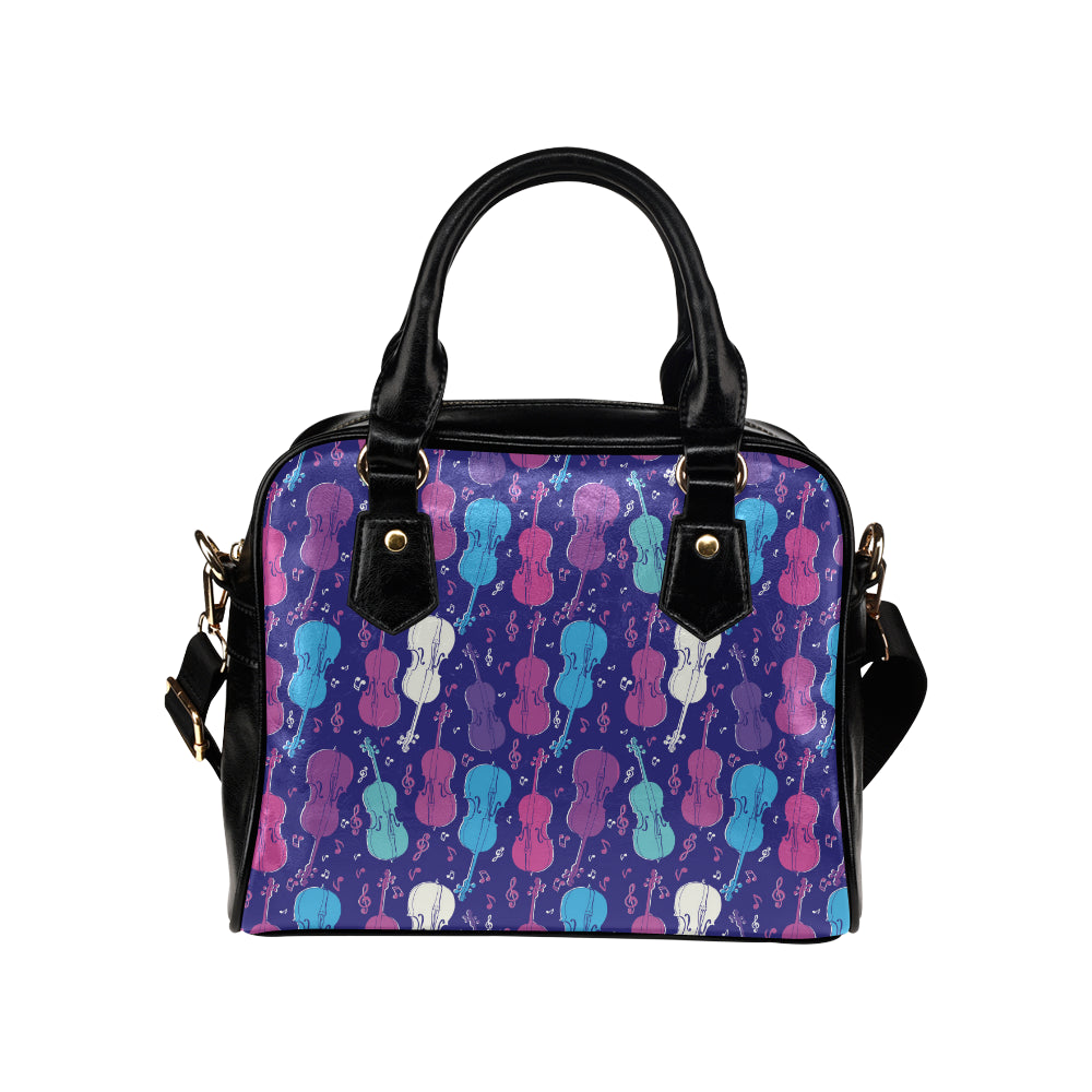 Cello Pattern Print Design 01 Shoulder Handbag
