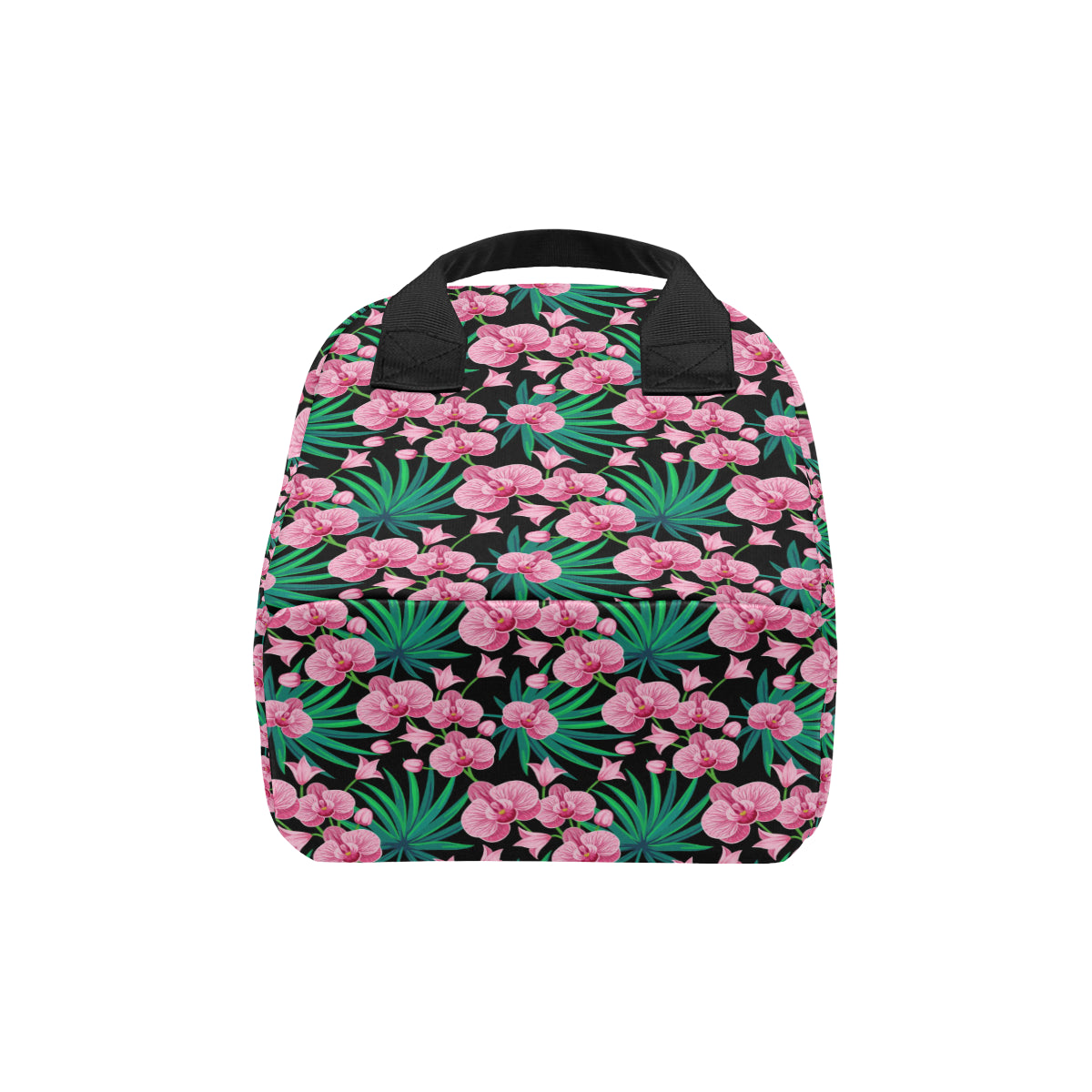 Orchid Pink Pattern Print Design OR06 Insulated Lunch Bag
