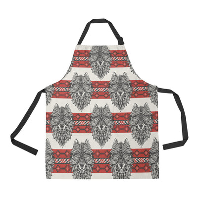 Native Indian Wolf Apron with Pocket