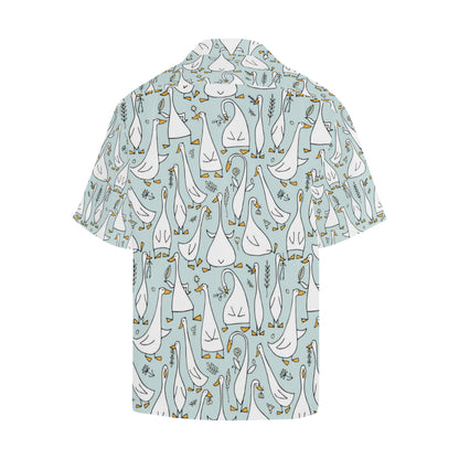 Goose Pattern Print Design 03 Men's Hawaiian Shirt
