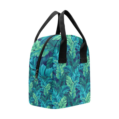 Banana Leaf Pattern Print Design BL05 Insulated Lunch Bag