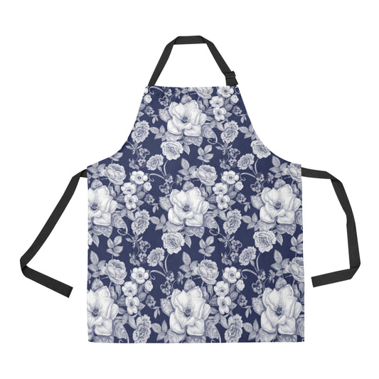 Floral Infrared Pattern Apron with Pocket