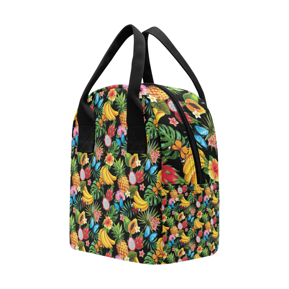 Tropical Fruits Pattern Print Design TF04 Insulated Lunch Bag