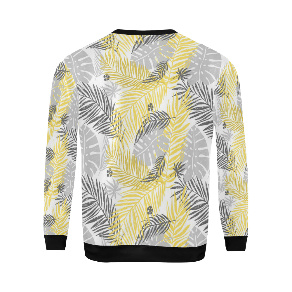 Palm Leaves Pattern Print Design PL012 Men Long Sleeve Sweatshirt