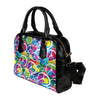 Peace Sign Colorful Pattern Print Design A02 Shoulder Handbag