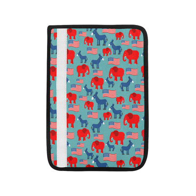 Donkey Red Elephant Pattern Print Design 03 Car Seat Belt Cover