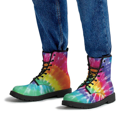 Tie Dye Women Leather Boots