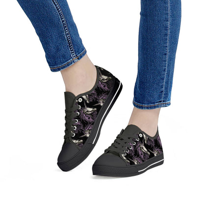 Unicorn Skull head Women Low Top Shoes
