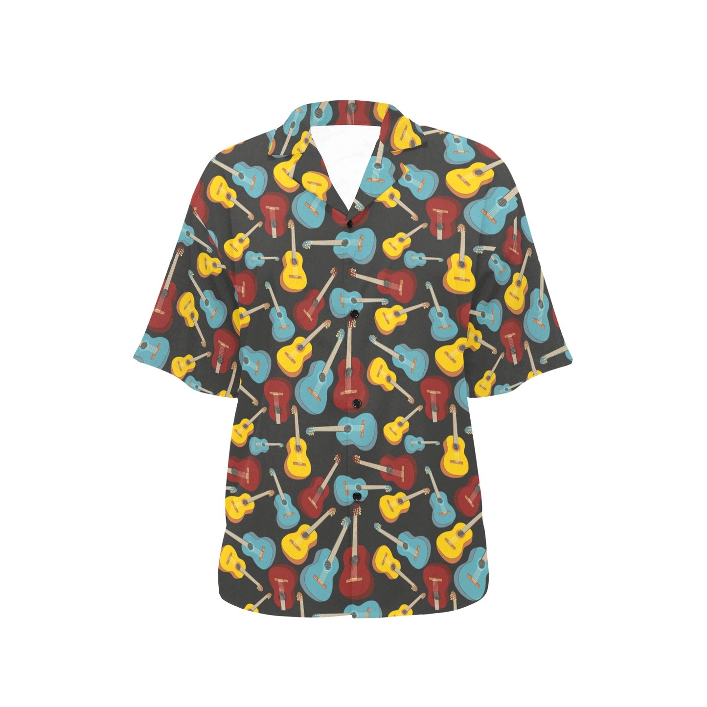 Acoustic Guitar Pattern Print Design 01 Women's Hawaiian Shirt