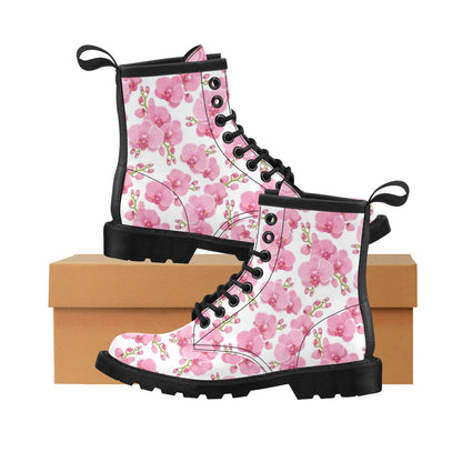Orchid Pink Pattern Print Design OR07 Women's Boots