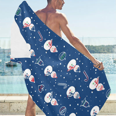 Snowman Print Design LKS306 Beach Towel 32" x 71"