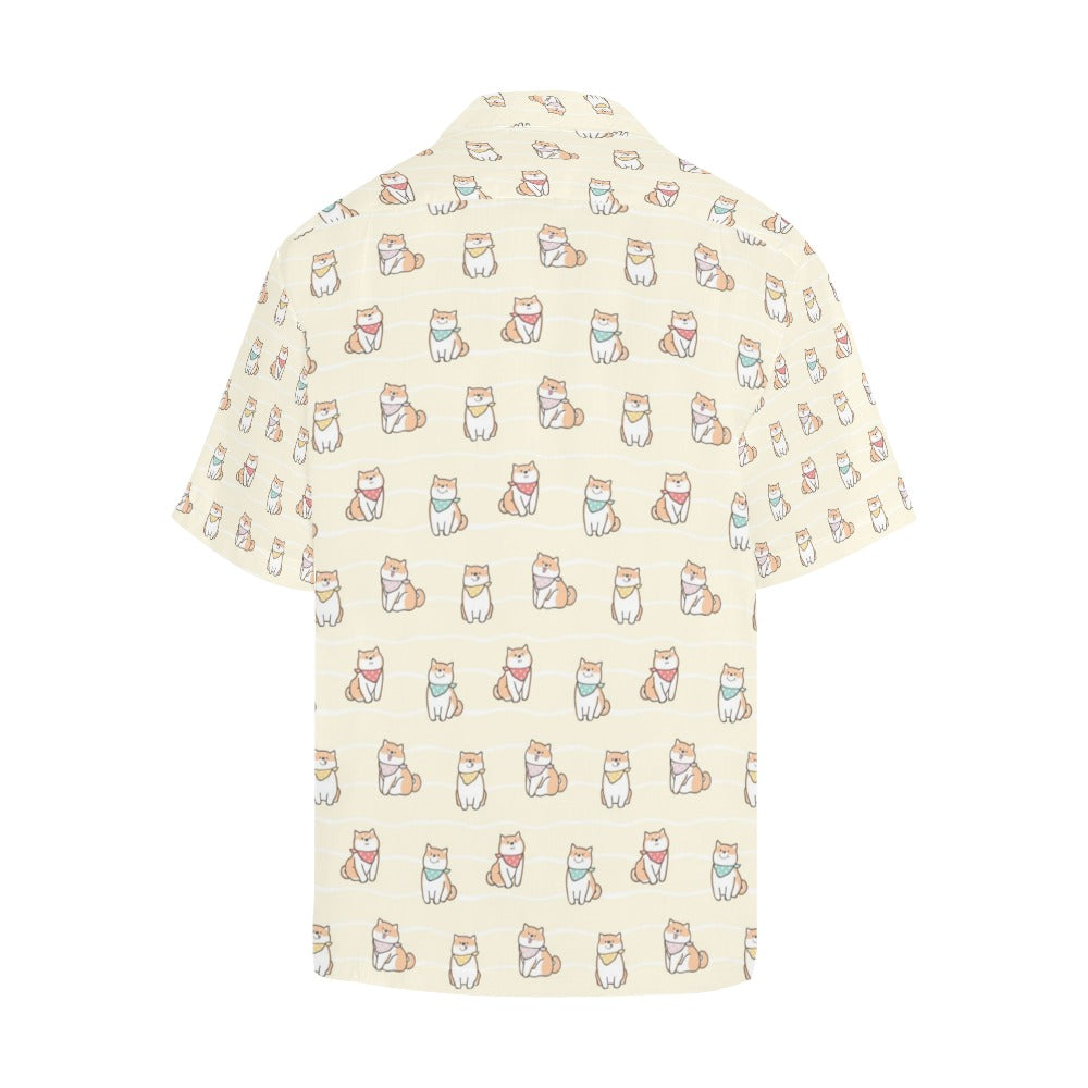 Shiba Inu Print Design LKS306 Men's Hawaiian Shirt