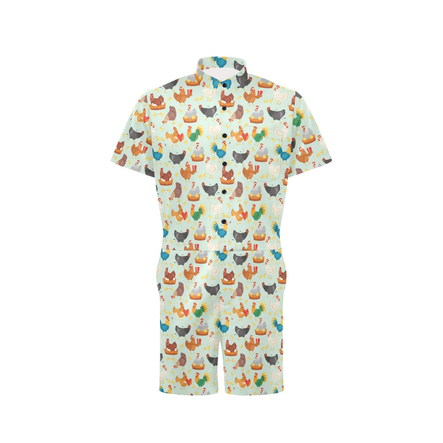 Chicken Pattern Print Design 07 Men's Romper